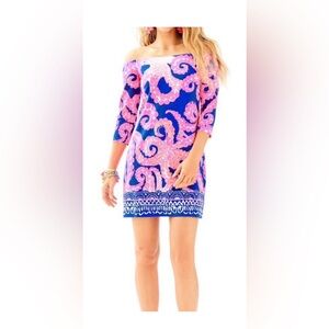 Lilly Pulitzer laurana off the shoulder dress, sz med